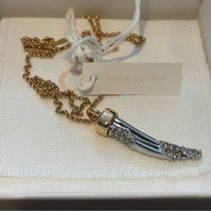 Chloe Crystal Rhinestone Horn Necklace